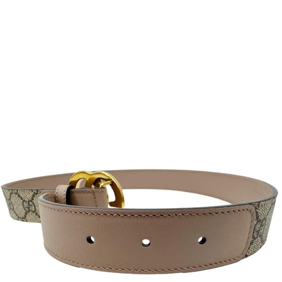 Gucci  Marmont GG Supreme Leather Belt Beige 625839 Size 75.30 main image 9